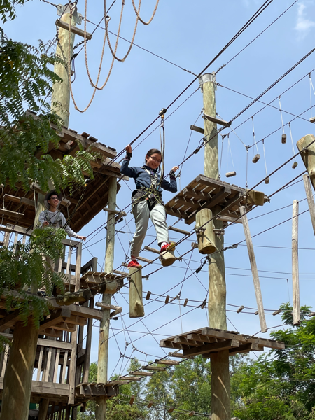 A high ropes course