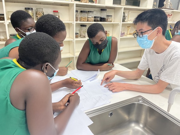 Me teaching students