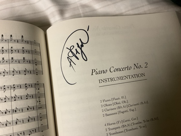 Signed copy of rach 2