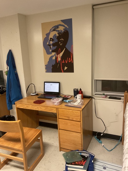 My freshman year desk